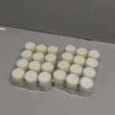 Stonebriar 48 Count White Unscented Smokeless Long Burning Clear Cup Tea Light Candles with 6 to 7 Hour Burn Time