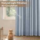 MIULEE Thick Linen Curtains 96 Inches Long Light Blue Semi Sheer for Farmhouse/Living Room/Bedroom, Linen Textured Light Filtering Window Privacy Drapes with Back Tab Rod Pocket, 42Wx96L, Set of 2