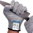 Dowellife Cut Resistant Gloves Food Grade Level 5 Protection, Safety Kitchen Cut Gloves for Chef Oyster Shucking Mandolin Knife Butcher Meat Cutting (Large (Pack of 1))