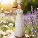 Angel Cardinal Figurines Gift for Women, Messenger, Sympathy Gifts for Loss of Loved One, Sculpted Hand-Painted Figure Statue Home Decor