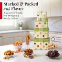 Broadway Basketeers Gift Basket Tower | Gourmet Food Gift Basket with Sweet & Savory Treats | Perfect Thank You Gift Baskets for Birthdays, Holidays, and Celebrations | Premium Snack Gifts