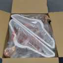 HOUSE DAY White Velvet Hangers 60 Pack, Premium Non-Slip Felt Clothes, Sturdy Heavy Duty Coat, Durable Hangers for Suits, Space Saving with No Hanger Mark, 360 Swivel Rotating Rose Gold Hook