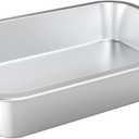 only fire Stainless Steel Baking Pan, Rectangular Cake Pan Cookie Sheet Pan Barbeque Grill Pan for Baking Breads, Grilling Chicken, Vegetables, Dishwasher Safe,15.511.62.7"