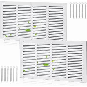 White 2 Pack Ceiling Vent Cover for Wall, Duct Opening Vent,24x12 Inch