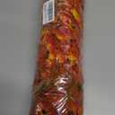Homsunny Artificial Fall Flowers for Outdoors Fake Flowers UV Resistant 2PCS Fall Mums Flowers for Home Patio Balcony Yard Porch, Orange and Sunset Red