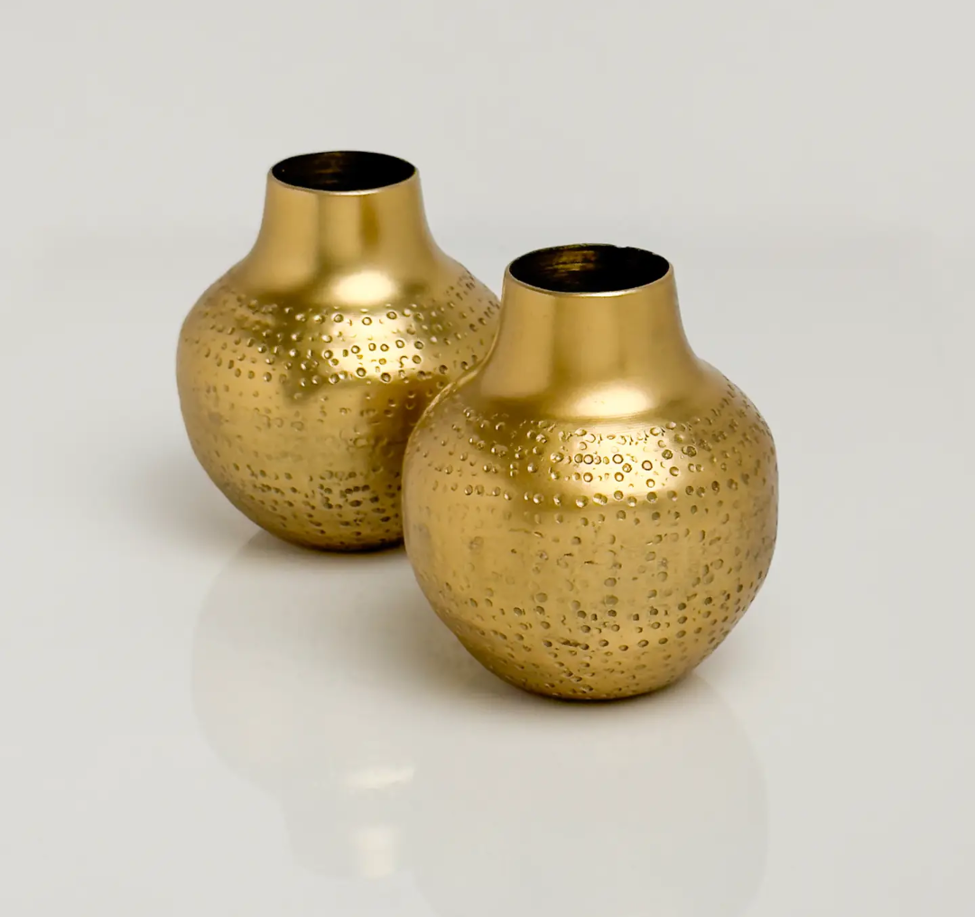 Hammered Aluminum Vase Set – Coastal Charm