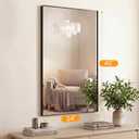 NEWBULIG 24x40 Wall Mirror, Bathroom Mirrors for Over Sink, Black | Matte Metal Framed Vanity Mirror with Tempered Glass, Entryway, Living Room, Bathroom