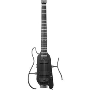 Donner HUSH X PRO Electric Guitar Kit - Smart Travel Guitar with Dozens of Preset Combinations, 7 Tone Sim Options, Black