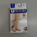 Truform 2030 mmHg Compression Stockings for Men and Women, Thigh High Length, DotTop, Open Toe, Beige, XLarge