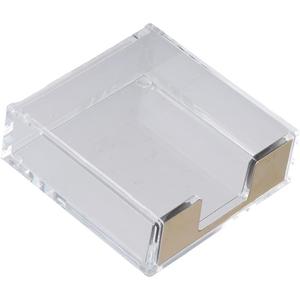 dohobby Gold Color Sticky Note Holder Acrylic Clear Post Note Holder Memo Pad Holder Dispenser Organizer Accessories for Office Home