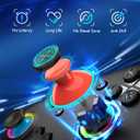 Switch Controller, Wireless Bluetooth Controller for Nintendo Switch 2/Switch/Lite/OLED, game controllers Compatible with iPhone/Mac/iPad/iOS/Android/Phone/PC/Steam and TV with Rotary Motors, RGB Hall Effect Joysticks/Macro Back Buttons/Turbo Modes/6-Axis/Motion/Wake up (Black)