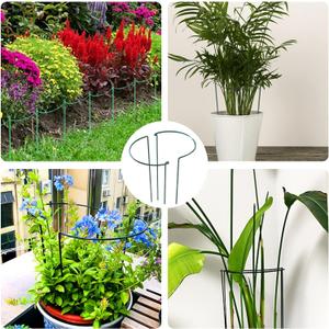 Strong Iron Plant Support Structures 6-Piece Set for Indoor/Outdoor Climbing Black, Size 16"L×9,7"W