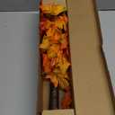 2 Pack 24 Inch Artificial Lighted Fall Maple Tree Thanksgiving Decorations with 48 LEDs Battery Operated Timer Prelit Acorn Maple Tree Lights for Thanksgiving Table Decor Home Indoor Autumn Harvest