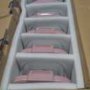 5-Pack Borosilicate Glass Containers with Tempered Lids, 35.2oz/4.4 Cup Airtight Meal Prep Set, Microwave/Freezer Safe (Pink)