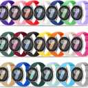 20 Pack Bands Compatible with Samsung Galaxy Watch 7 6 5 4 FE 40mm 44mm/6 4 Classic 43mm 47mm 42mm 46mm/5 Pro 45mm/Active 2 Band, 20mm Soft Silicone Sport Replacement Strap for Women Men