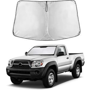 EcoNour Windshield Sunshade Compatible for Toyota Tacoma 2005-2013 2014 2015 SR, SR5, TRD (Sport, Off-Road, Limited, TRD Pro) Sun Visor for Front Window Sun Shade Cover, UV Protector, Car Accessories