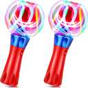 Hungdao 2 Pieces Light Wands Spinner Wand Sensory Light Spinner Magic Ball Glow LED Orbiter Wand, Medium