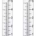 5" Capacity Rain Gauge Glass Replacement Tube, Lip Design, Great for Yard Garden Outdoor Home (2 Pack)