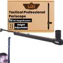 Uzi Expandable Tactical Professional Periscope Adjustable 20" to 27", Weatherproof Aluminum Spy Periscope for Adults, Kids, Hunting, Hiking, Surveillance, 5X HD Magnification, Black