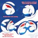 Liliful 32 Pcs Shark Party Eyeglasses Kids Shark Paper Eyeglasses Ocean Sea Glasses Ocean Animal Paper Glasses Photo Booth Props Under The Sea Party Supplies for Kids Boys Girls