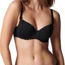 Simone Perele Womens Andora 3D Molded-Cup Bra: French T-Shirt Bra Style (38B, Black)