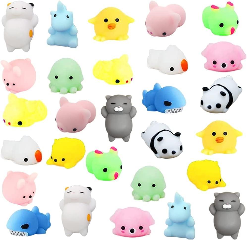 Mochi Squishies Toys, 28PCS Kawaii Min Squishies Party Favors for Kids Stress Relief Toys, Classroom Prizes, Birthday Gifts, Basket Stuffers Filler, Easter Eggs Hunt, Easter Party Favors