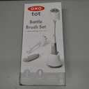 OXO Tot Bottle Brush with Nipple Cleaner and Stand  Gray, 2-Pack