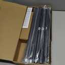 IFELS Heavy Duty Curtain Rods for Windows 72 to 144 Inch, 1 Inch Adjustable Black Curtain Rod Set with Easy Installation and Modern Design (A1,Black,30-150")