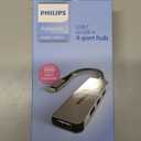 Philips USB C to USB Hub for Laptop, 4 USB 2.0 Ports, USB C Hub Multiport Adapter for MacBook Pro, MacBook Air, 480 Mbps Data Transfer Speed, USB C Laptops Docking Station, SWL3573S/37