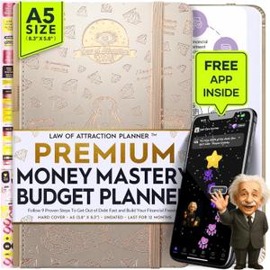 Budget Planner and Monthly Bill Organizer - Finance Planner, 12-Month Journey to Financial Freedom | Bill Payment Tracker Monthly Organizer, Money Saving & Expense Tracker | Undated Budgeting Journal (VANILLA LOTUS)