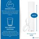 San Jamar Medium Pull-Type Cup Dispenser 4-10 Oz. Cups with Flip Cap for Restaurants, Dining Halls, and Fast Food Plastic, 16 Inches, White