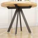 KaKaBB 28 Inch Metal Round Table Legs, Heavy Duty Round Table Base for Marble, Wood, Glass Top, Desk Legs with Suction Cups (+ Shape, 28Inch)