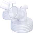 Wide Mouth Base Connector 2pc  Compatible with Motif & Spectra S1 S2 Pumps & Bottles; Compatible with Medela, Maymom, Pumpin Pals, Lacteck & Idaho Jones Flanges  Replacement Pump Parts Adapter