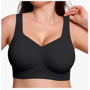 Jelly Bras for Women No Underwire Wireless Bra with Support and Lift Full Coverage Plus Size Comfy Seamless Bra,3XL