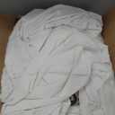 Andency White Oversized King Comforter 120"x98", 3 Pieces White Boho Bedding Set & Collections, Farmhouse Tufted Fluffy Bed Set (1 Comforter, 2 Pillowcases)