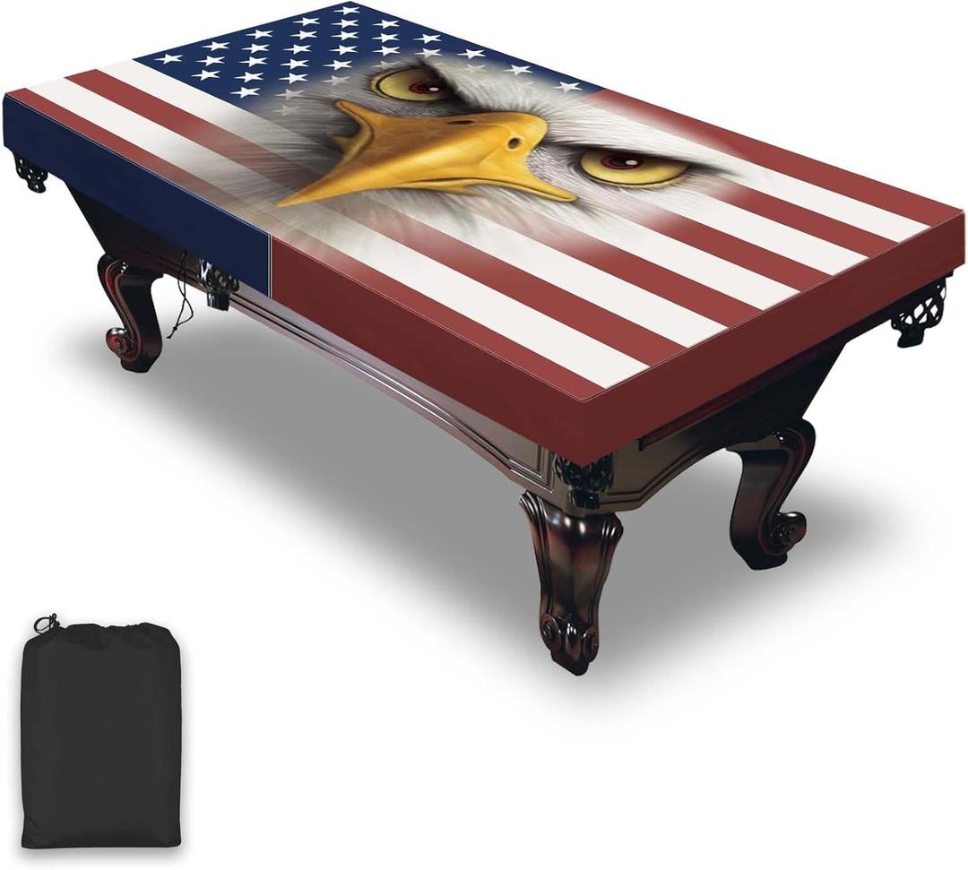 Pool Table Cover, Waterproof & Dustproof Outdoor/Indoor Pool Table AccessoriesBilliards Accessories Polyester Taffeta Cloth Table 7ft