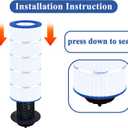 Cryspool 09028 Filter Compatible with CC100, Clean & Clear CCRP100, R173215, Predator-100, Posi-Clear PXCRP 100, PAP100, C-9410,FC-0686, 100 Sq. Ft Pool Filter Cartridge, 1 Pack