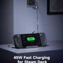 JSAUX 45W USB C Charger for Steam Deck/OLED, 10FT Cable Type C PD 3.0 45 Watt Fast Charging Compatible with Steam Deck, Switch/OLED, iPhone Air/17/16/15, Samsung S25 S24 S23 S22, Pixel, iPad, MacBook
