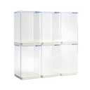 6 PCS Display Boxes Clear Acrylic Figures Display Case Stackable Blind Box for Collectibles-Figures, Fully Assembled Dustproof Storage Organizer Box for Lego Collectibles Action Figures Pop Mart
