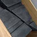 Heavy Duty Threshold Ramp, Portable Light Curb Ramp Driveway for Caravan Car Mobility, 9.84x 10.62x5.11 Inch Notch ramps for Driveway, Sidewalk, Scooter, Motorcycle (Medium, Black)