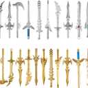 Yexiya 24 Pack Ancient Sword Pens Set Gel Ink Novelty Fun Cool Sword Plastic Gel Ink Cool Pens for Christmas Birthday Party Presents and Writing Random Style