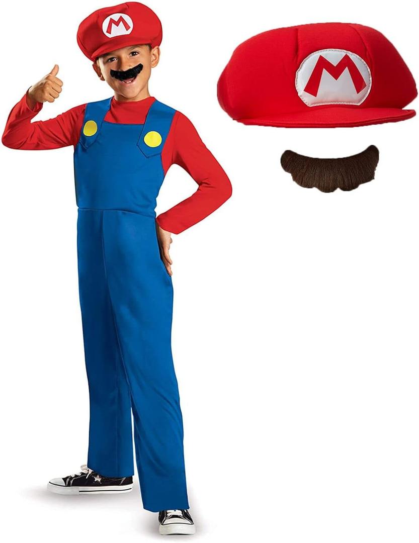 Nintendo Super Mario Costume, Officially Licensed Super Mario Brothers Boys Costume (Large, 10-12)
