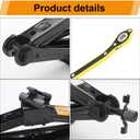 2 Pack 2T Scissor Jack for Car - 2 Ton Robust Steel Car Jack with Saving Effort Ratchet Handle, 2 Ton Load Capacity, Universal Cars Jacks Tool Kit for Auto and Trucks
