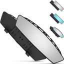 Verivue Universal Panoramic 12-Inch Rear View Mirror, Anti-Glare Wide Angle Car Mirror, Rearview Mirrors Accessory for Baby Rear-Facing, Tint flat Mirrors for Cars and SUVs. (Clear Curve)