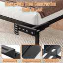 Headboard Bracket Adjustable Bed Base Bed Extra Thick Steel Universal Kit Heavy Duty No Noise No Wobble Easy Install Black Compatible Queen King Full Twin (Black) (1)