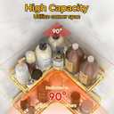 Gold Corner Adhesive Shower CaddyRustproof Stainless Steel Corner Shower Shelves for Bathroom Kitchen, No Drilling Wall Mounted Shower Rack for Inside Shower, 5 Pack