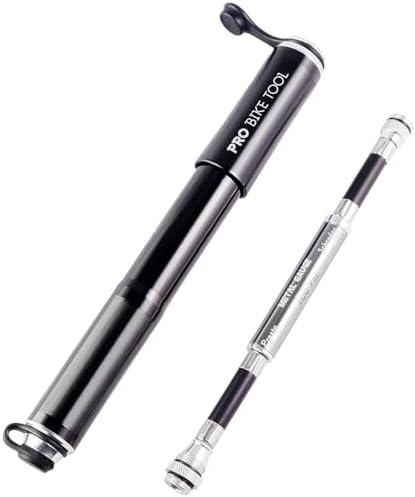 Pro Bike Tool Mini Bike Pump - Compact and Portable Bicycle Tire Pump for Fast Inflation - Compatible with Presta and Schrader Valves - Lightweight and Durable Design - Essential Bicycle Accessories