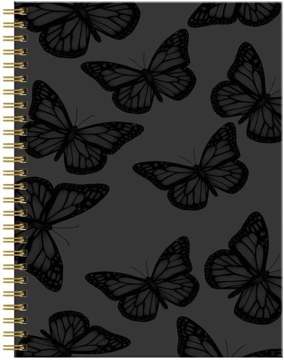 Spiral Journal Notebook for Women,A5 College Ruled Notebooks 6"x 8.4", 120 Pages (60 Sheets) Lined Journal with Premium Thick Paper,Perfect for School Office Home(Blue Butterfly)