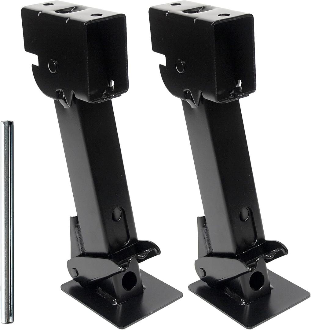 MaxxHaul 50970 Trailer Swing Down Stabilizer Jacks Telescoping RV Camper Accessories 1000 Lbs Capacity Each 12-18 inch | Set of 2 (Black)