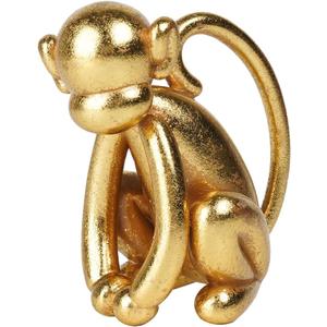 Guichifun Monkey Decor Figurine Home Dcor - Cute Resin Gold Twisted Balloon Monkey Figurines for Shelf Bookshelf TV Stand Modern Dcor Bedroom Office Decorations Ideal Gift 3 x 2.25 x 3.5 Inch Guichifun Monkey Decor Figurine Home Dcor - Cute Resin Gold Twisted Balloon Monkey Figurines for Shelf Bookshelf TV Stand Modern Dcor Bedroom Office Decorations Ideal Gift 3 x 2.25 x 3.5 Inch